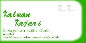 kalman kajari business card