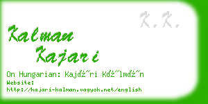 kalman kajari business card